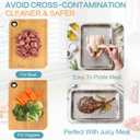 Gisafai 20 x 14 Inch Large Grilling Prep and Serve Trays 5-in-1, Stainless Steel Food Prep Tray Set Grill Carry System Marinade Container with Lid Cooling Rack Gifts for Outdoor BBQ Accessories