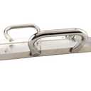 G.E.T. SSTPD-1612-MP Heavy-Duty Metal Serving/Ottoman Tray with Handles, 16" x 12", Mirror Polished Steel