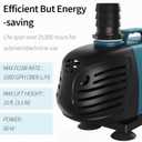 Uniclife Aquarium 1000 GPH Submersible and Inline Water Pump 80W 10ft High Lift AC 120 V Quiet Return Pump with 10 ft. Power Cord for Large Fish Tanks Pond Waterfalls Fountains Sumps and Gardens