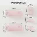 Nieifi Adhesive Shower Shelves, Pink, 5 Pieces | Rustproof ABS, Large Capacity, Removable Design, Easy-Clean, No Drilling Shower Organizer for Bathroom Storage & Home Decor, 4.1"D x 12.5"W x 3.9"H