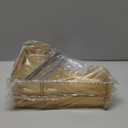 Golden Corner Counter Organizer, 2 - Tier Bathroom & Kitchen Storage Tray with Hooks | PET Vanity Organizer for Skincare, Makeup & Jewelry