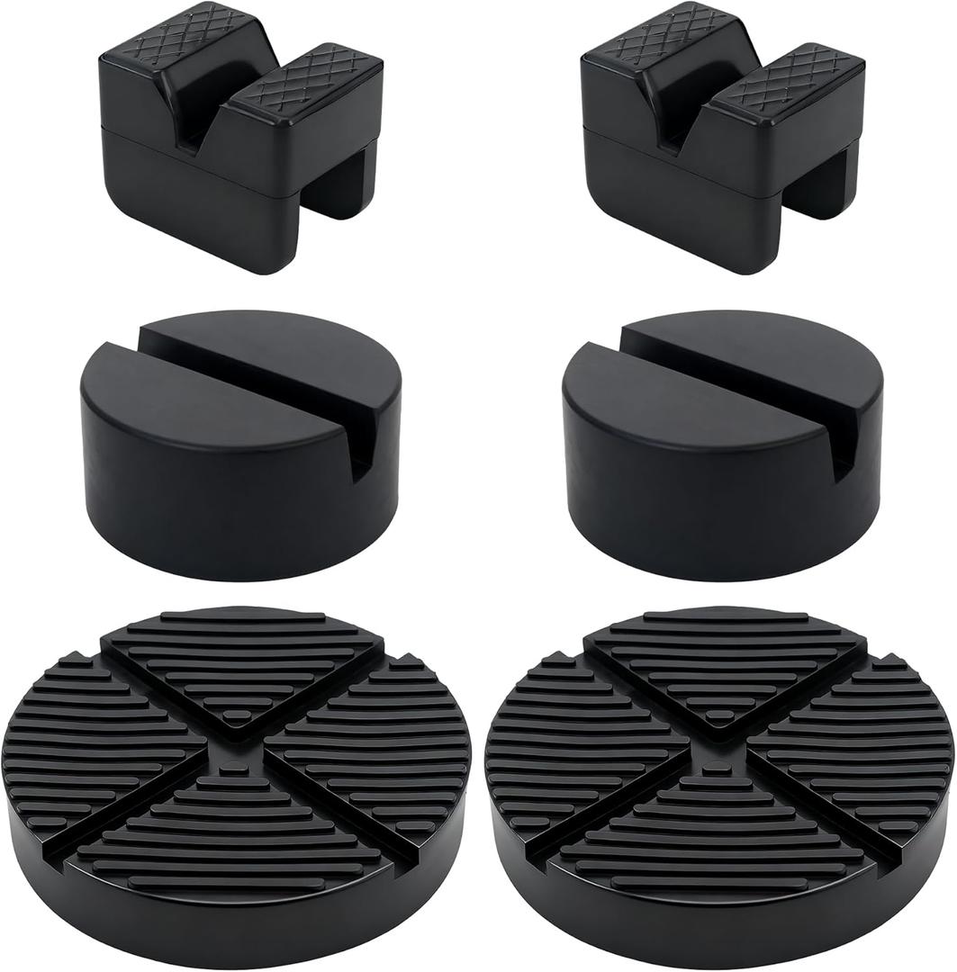 Jack Stand Pads Set, Universal Jack Pad Adapter for Pinch Weld and Frame Rail Protection, Floor Jack Rubber Pad