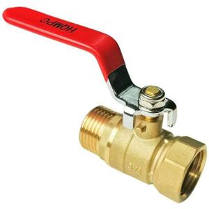 HQMPC Garden Hose Shut Off Valve Ball Valve 3/4" GHT Water Hose Shut Turn Off Valve Heavy Duty Hose On Off Valve Brass Shut Off Valve Hose Ball Valve 1Pc Long Handle