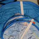 Baby Pool with Canopy Foldable Kiddie Pool with Sun Shade Pools for Toddlers Baby Beach Essentials Pop Up Tent Swimming Wading Pools Portable Summer Water Play for Indoor Outdoor Beach Backyards