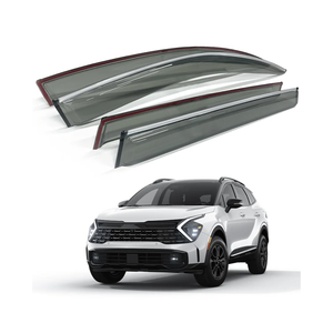 AUXKO Rain Guards for Kia Sportage 2025 2024 2023 Translucent Window Visors with Chrome Trim Weather Deflectors Wind Deflectors Vent Visors UV Protection Easy Install