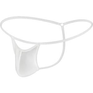 Men's Thong Underwear Hot Low Rise Comfort T-Back G-String Jockstrap Swimsuit Briefs, One Size