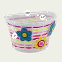 Schwinn Bike Basket for Kids Bike, with Light-Up Flowers Motion Activated, Fits Most Kids Bike Handlebars, Easy to Install Bicycle Accessories for Boys and Girls