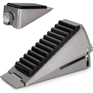 3 x Adjustable Loaded Large Door Stoppers, Heavy Duty Wedge Door Stoppers, Made with an Upgraded Non-Slip Material, Rotatable Adjustable, Suitable for Door Gaps Ranging from 0 to 2.8 inches in Height
