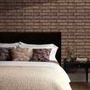 Commomy 3D Faux Brick Wall Panels Peel and Stick - 10 pcs 11.8x 11.8Small Size PVC Brick Backsplash Wall Tiles Brown Brick Wallpaper for Kitchen,Bedroom,Bathroom,Living Room,Fireplace,RV