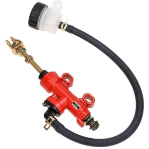 HIAORS Rear Brake Master Cylinder Reservoir Compatible with Coleman KT196 CK100 98cc 196cc 212cc 2.8HP 6.5HP Yerf Dog GX150 150cc Go Kart Buggy 110cc 125cc 250cc ATV Quad Pit Dirt Bike Parts Red