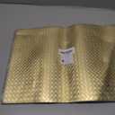 Double-Sided Reversible Placemats Set of 4, Heat Stain Non-Slip Waterproof Oil-Proof Washable Wipeable Woven Table Mats Outdoor Indoor for Dining Patio Table Kitchen Decor (Gold)