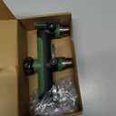 Garden Hose Splitter, 3 Way Hose Splitter, Heavy Duty Water Hose Bib Spigot Splitter, Outdoor Faucet Splitter with Shutoff Valve, T Adapter Connector with 3/4 - Inch GHT Thread (Green)
