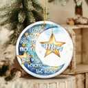 Mom Memorial Ornament 2025  I Love You Past The Moon & Miss You Beyond The Stars  Remembrance Christmas Ornament Keepsake Gift for Loss of Mother