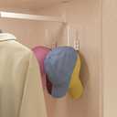 Durmmur 2 Pack Hat Racks for Baseball Caps, Stainless Steel Hat Organizer for Baseball Cap, Hat Holder Storage Organizer, Hat Hanger Strong Adhesive/Wall Drilled for Door, Bedroom, Closet (White 6 in)