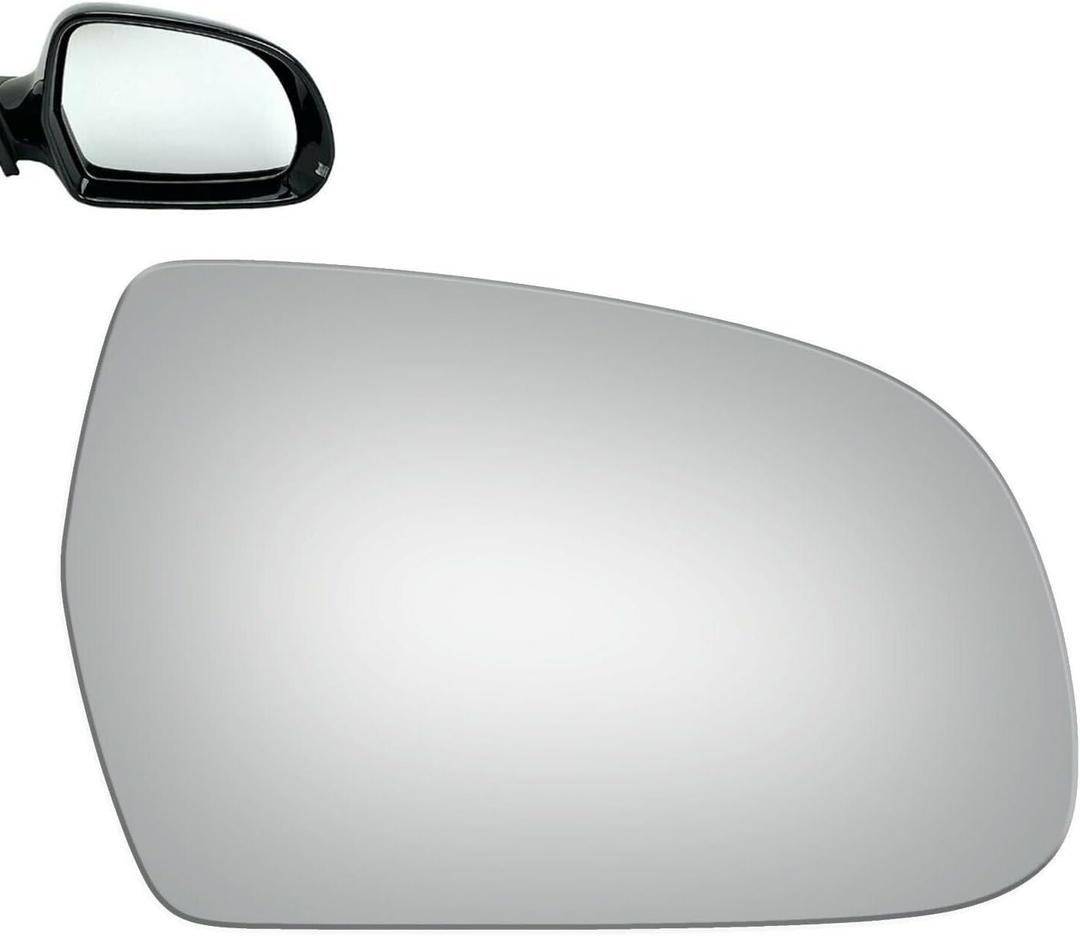 WLLW Mirror Glass fit for Audi A3 A4 A5 Quattro S4 S5 RS5 Passenger Side Only Right Convex Replacement Glass with Adhesive