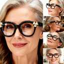 ICARA Oversized Christmas Bling Rhinestone Reading Glasses for Women Christmas Party Ladies Readers