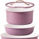 CAROTE 5pcs Pots and Pans Set, Nonstick Cookware Set Detachable Handle,kitchen essentials,RV kitchen pot and pan,Induction Cookware,Oven Safe,PFOA PFOS FREE,Purple (Multicolor)