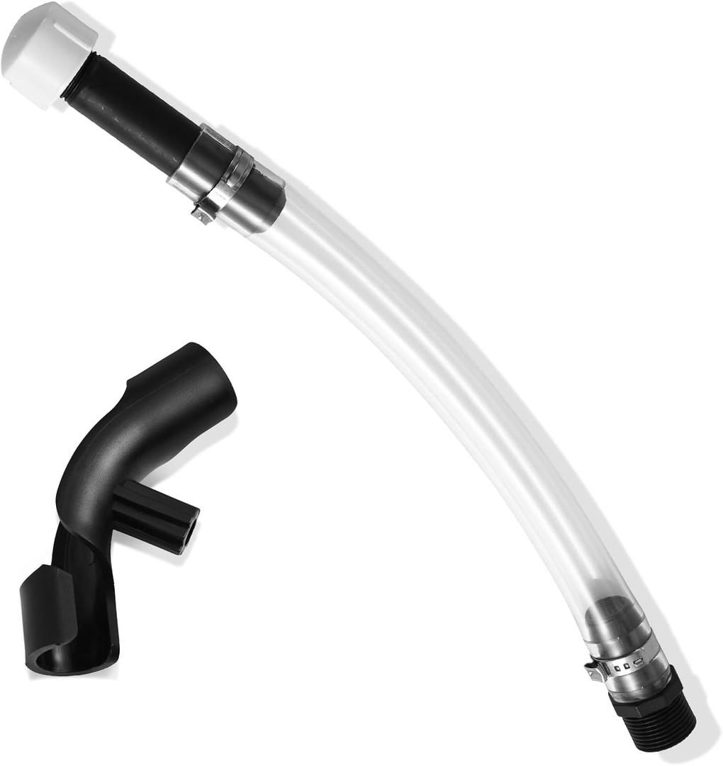 2 x Racing Fuel Jug Hose with Hose Bender, Transparent PVC Filter Design Racing Gas Can Spout Pipe Bender with X-Shape Opener Closer Attachment for Fuel Jug Gas Can