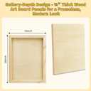 4 Pack 16x20 Basswood Paint Pouring Panels Wood Painting Boards for Acrylic Pouring, Oil & Resin Art Sturdy Pre-Sanded Artist Panels for Professionals & Exhibitions