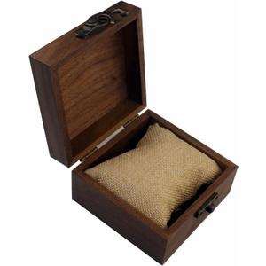 Walnut Wood Box for Crafts, Jewelry Box and Watch Box Wooden Keepsake Box Gift (Walnut)