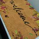 Juvale Fall Leaves Coir Welcome Mat - Indoor & Outdoor Fall Door Mat - Low Pile Dirt-Trapping Autumn Doormat - 36 x 24 in, Multi-Color