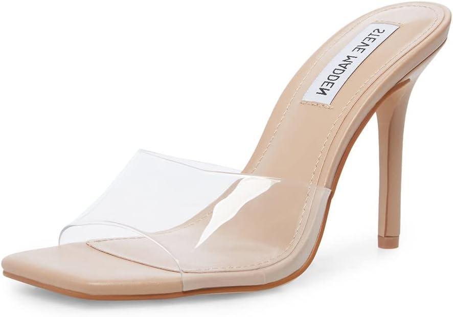Steve Madden womens SandalsHeeled Sandal (8.5, Clear)