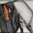 KastKing Brutus Fishing Net, Foldable Extendable Fish Landing Net, Lightweight & Portable Fishing Net with Soft EVA Foam Handle, Holds up to 44lbs/20KG, Fish-Friendly Mesh for a Safe Release (E: Silicone net - Hoop Size: 20''- 16''- 10'' (not extendable))