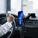 360 Car Phone Mount Holder Adjustable Long Neck Adaptable Cradle for Windshield, Dashboard and Office Desk. Compatible with Any Smartphone
