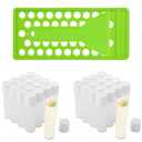 100Pcs Lip Balm Tubes 5g/5ml Empty Chapstick Tubes with Filling Tray And Spatula, Lipsticks Filling Tubes Plastic DIY Lip Balm Kit Clear Lip Balm Containers with Caps for Women Girl DIY Make Up Gift