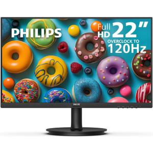 Philips 221V8LB3 22'' Class Thin Full HD Monitor (1920 x 1080), 120Hz with 1ms MPRT for Casual Gaming, Adaptive Sync, LowBlue Mode, VESA Mount, HDMI & VGA