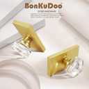 Passage Glass Door Knobs Interior Satin Brass Gold Crystal Door Knobs for Hall/Closet