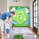 Liberry Golf Chipping Game with Large Chipping Mat, Upgraded Adjustable Golf Club, 25 Sticky Balls, Outdoor Indoor Sports Toy Gifts for Adults Kids, Family Yard Target Game