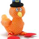 Senneny Thanksgiving Turkey Dog Toy with Squeaker, Turkey Squeaky Toys for Dogs Puppy, Stuffed Dog Plush Toy for Large Medium Small Dogs, Interactive Durable Dog Chew Toys