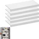 Wire Shelf Cover 30 X 12 Inch Wire Rack Cover Wood Shelf Covers for Pantry Shelving Closet Shelves Organization(White,5 Pack)