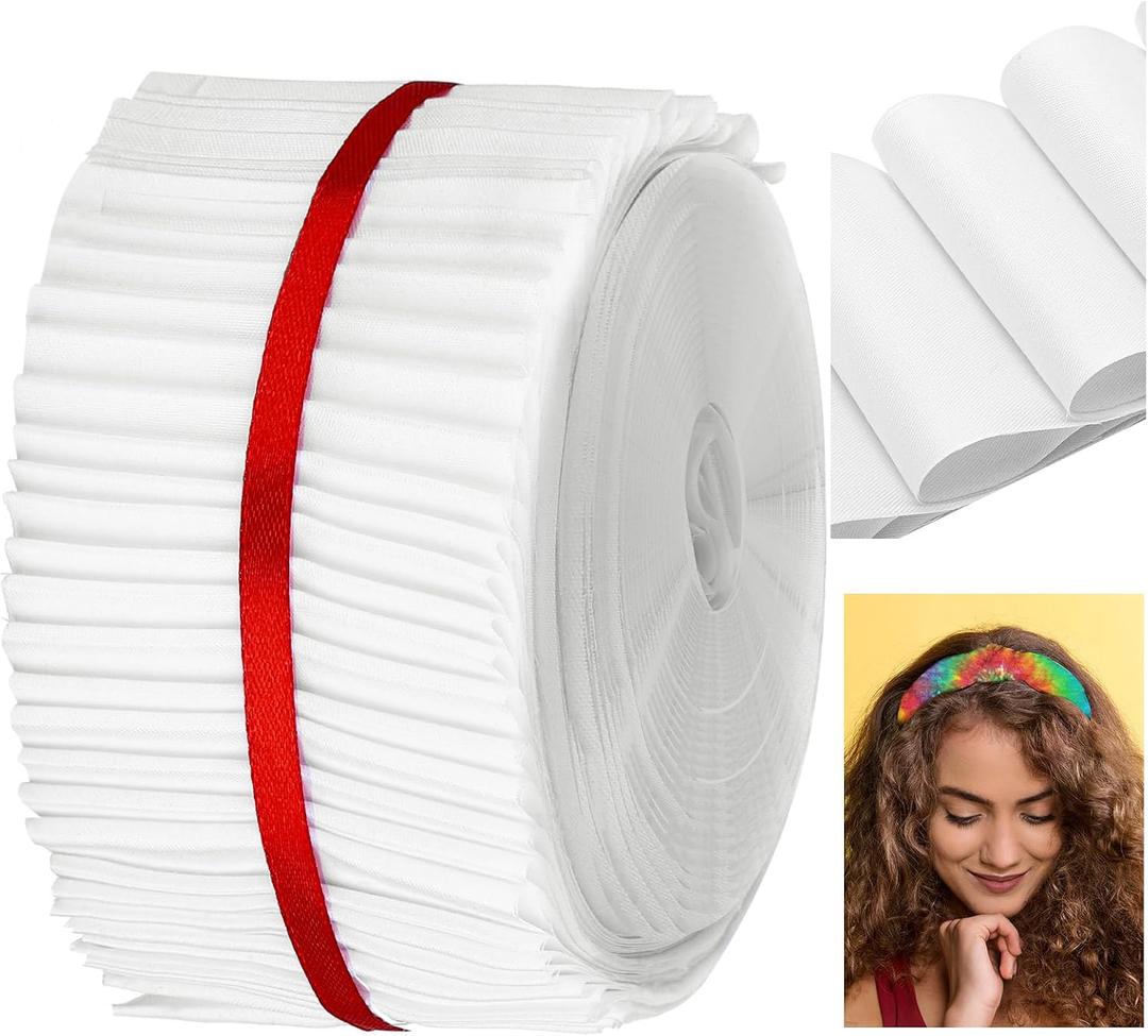 Ganeen 100 Pcs White Quilting Fabric Roll 2.56 Inch Cotton Fabric Squares Jelly Patchwork Precut Strips Bundles for Holiday Materials Craft DIY Sewing Cloths