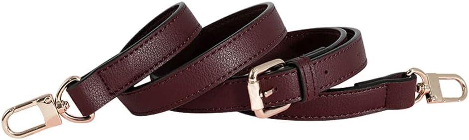 Leather Purse Strap - Replacement Crossbody Bag Strap - Light Gold Clasp & Burgundy