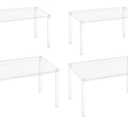 Set of 3 Acrylic Cabinet Organizer, Stackable Clear Cabinet Shelf, Spice Rack Organizer for Kitchen Cabi-net, Countertop(COLOR:Transparent)