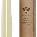 8'' Natural White Beeswax Taper Candles Set of 2, DEYBBY Smokeless and Dripless Beeswax Candles, 8Hrs Burn Time