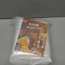 COOY Rain Ponchos,with Drawstring Hood 10 Pack Emergency Disposable Rain Ponchos Family Pack for Adults,Clear