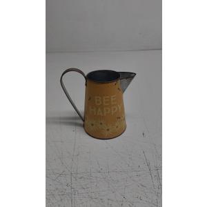 Primitives by Kathy Rustic Tin Pitcher, Small, Bee Happy