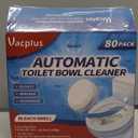 Vacplus Toilet Bowl Cleaner Tablets 80 PACK, Automatic Cleaners with Bleach, Slow-Releasing Toilet Tank Cleaners for Deodorizing & Descaling, Household Toilet Cleaners against Tough Stains