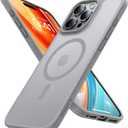 TORRAS Stronger Magnetic & Shockproof for iPhone 16 Pro Case, Military Grade Drop Protection, Compatible with MagSafe, for iPhone 16 Pro Case Slim, Translucent Matte Natural Titanium Gray