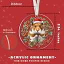 Hamster Ornaments - Hamster Christmas Ornaments - Hamsters Gifts for Women, Lovers, Girls - Cute Acrylic Animal Christmas Ornament 2025