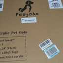 Clear Acrylic Freestanding Dog Gates for The House Folding 3-Panel Pet Gates for Doorways, Indoor Stairs, and Hallways, Transparent Barrier for Dogs, Puppies, and Cats