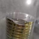 Goodluck 50PCS 12oz Gold Plastic Cups for Party, Disposable Gold Rim Cups, Plastic Cocktail Glasses for Wedding Thanksgiving, Christmas, and Parties