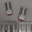 5plots White Real Wax Flameless Taper Candles with Remote, Dimmer, Timer, Battery Operated, Flickering Flame, Realistic Drip Wax Look Window Candles for Home, Holiday Decor, 8 Inch, 6 Pcs