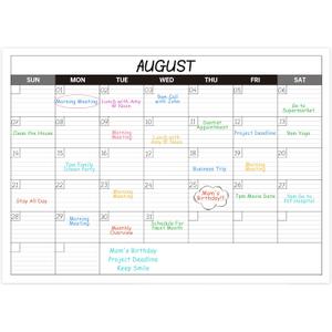 4 x Large Dry Erase Calendar for Wall - Undated 1 Month Big Wall Calendar, 40" x 30", Erasable & Reusable Laminated Calendar with 8 Round Stickers, Great Layout Wall Calendar Dry Erase - Grey