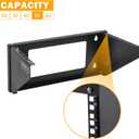 5U Wall Mount Vertical Rack Network Bracket Firm Constructed Easy Assembly Narrow Space Mounting Racks for AV & Stereo Equipment Black