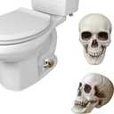 2Pack Skull Toilet Bolt Caps,Toilet Bolt Covers Decorative,Fun Skull Toilet Bolt CoversUniversal Toilet Bolt Caps Toilet Caps for Bottom of Toilet (Plastic Skull)
