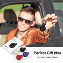 2 x Waterproof Airtag Keychain Holder [4 Pack], Airtag Holder for Key, Backpack, Luggage, 4 Colors (01-Black/Blue/Red/White)